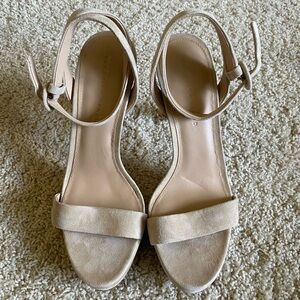 NWT Veronica Beard Darcelle Platform Ankle-Wrap Sandals